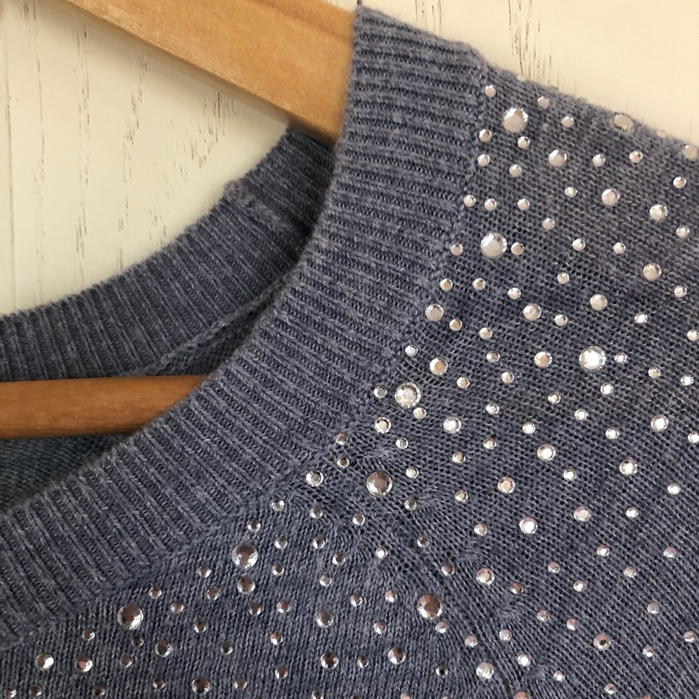 Ted Baker London Gray Crystal Sweater - Retired